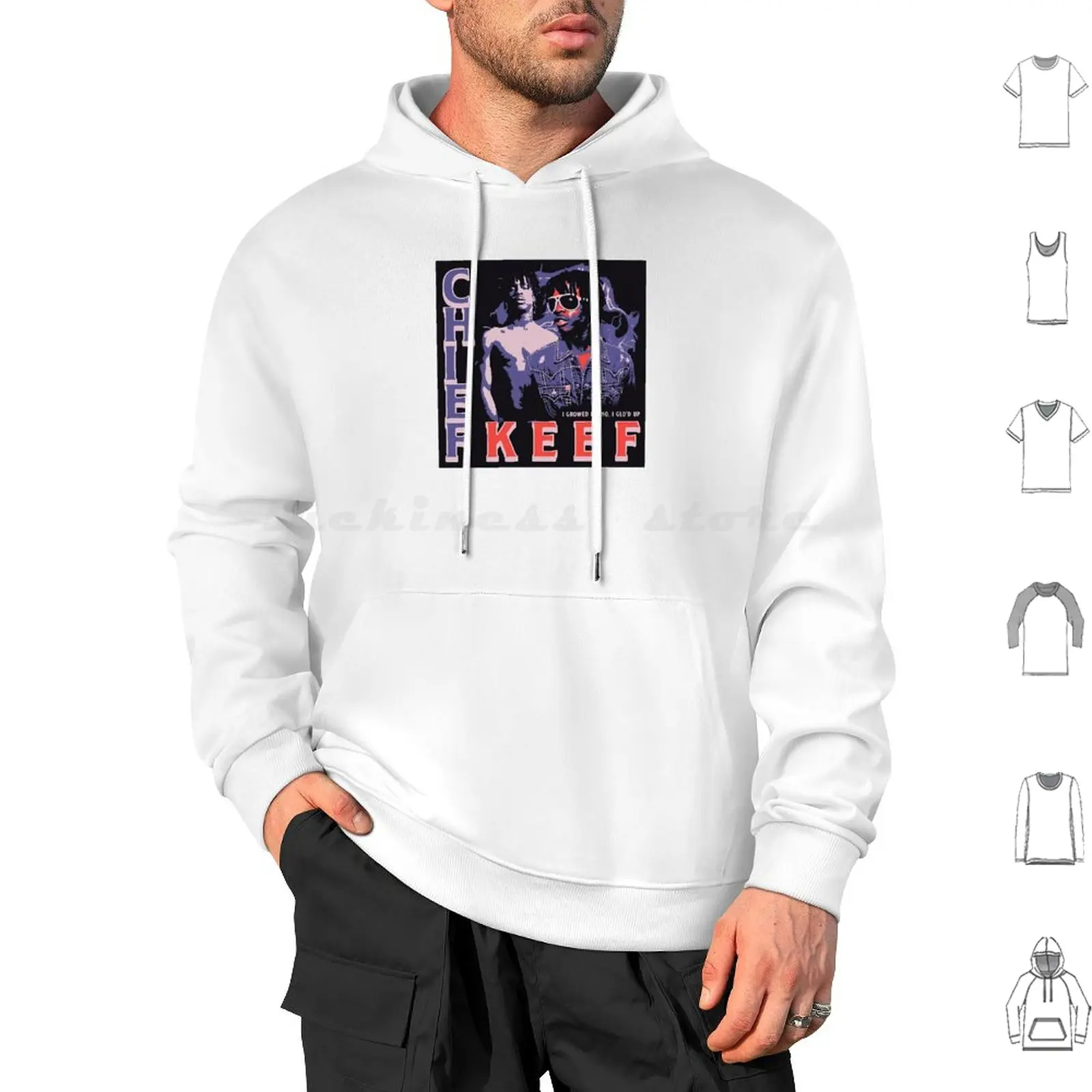 Vintage Chief Keef Tee Shirt Classic T-Shirt Felpe Con Cappuccio Manica Lunga Glo Gang Rap Chief Keef 2016 Chief Keef Music Video