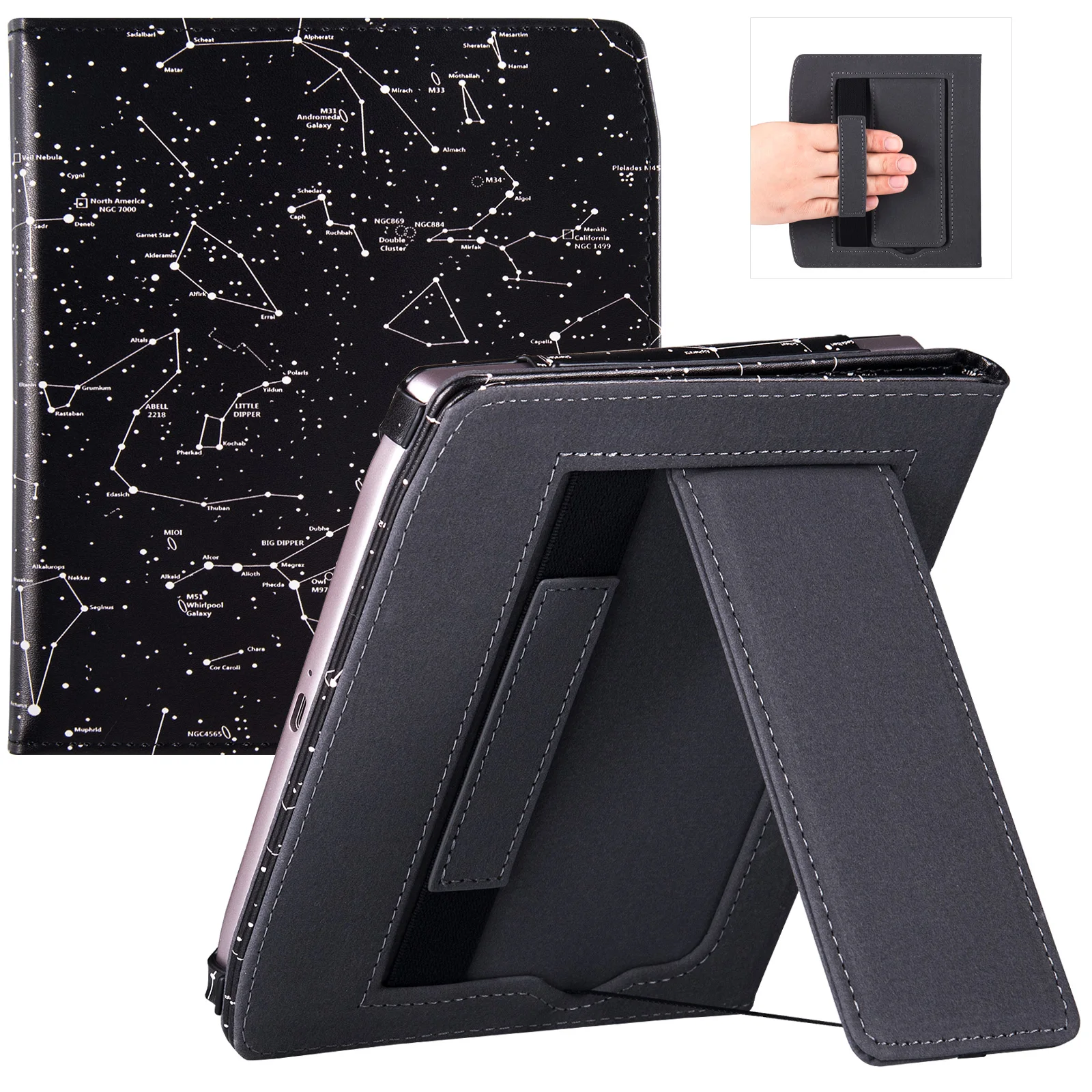 Pocketbook 700 Era Case Con Supporto/Cinturino A Mano/Auto Sleep Wake - Pu Leather Folio Cover Per Pocketbook Era Color 2024 Ereader