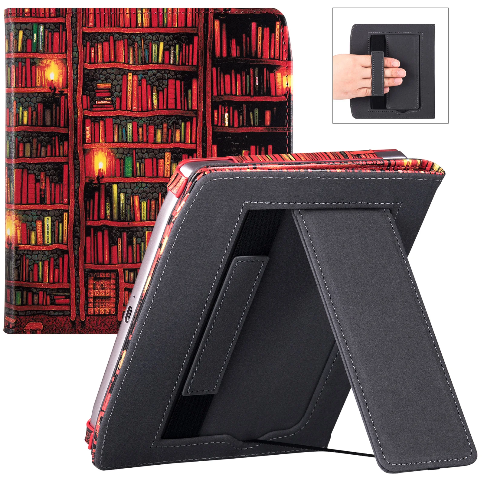 Custodia Stand Per Pocketbook 700 Era/Pocketbook Era Color Ereader-Custodia In Pelle Pu Premium Con Cinturino A Mano/Riattivazione Automatica Del Sonn