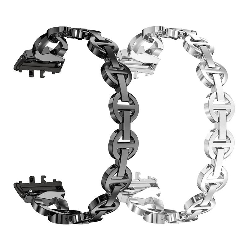 Cinturino In Metallo Per Samsung Galaxy Fit 3 Bracciale A Maglie Diamantate Per Galaxy Fit 3 Smart Watch Strap Per Samsung Galaxy Fit 3 Bands