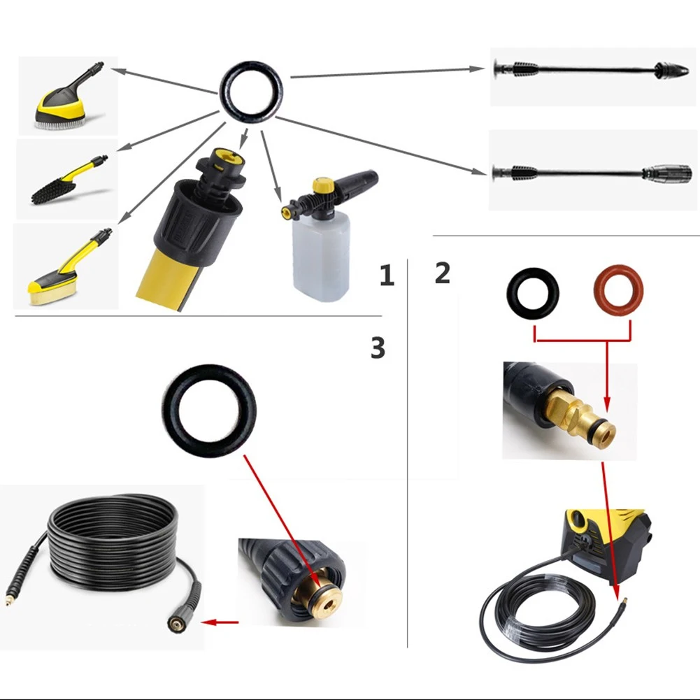 Idropulitrice O-Ring Ugello O-Ring Ugello A Lunga Durata O Ring Seal Set Per Karcher K2 K3 K4 K5 K6 K7 Prezzo Accessibile!