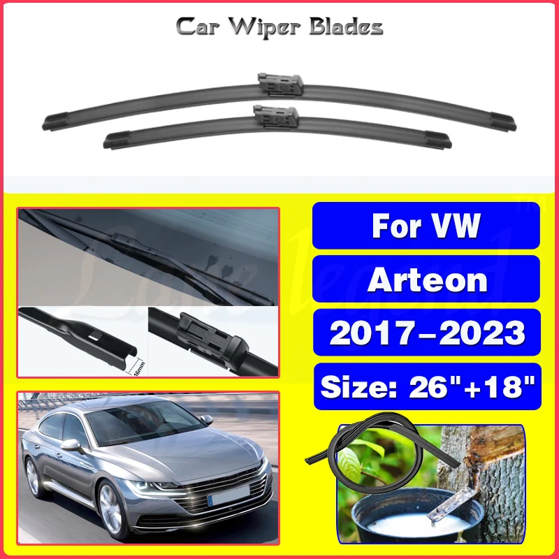 2 Pezzi Spazzole Tergicristallo Anteriore Per Volkswagen Vw Arteon 2017-2023 2019 2020 2021 2022 Accessori Finestra Parabrezza 26 "+ 18"