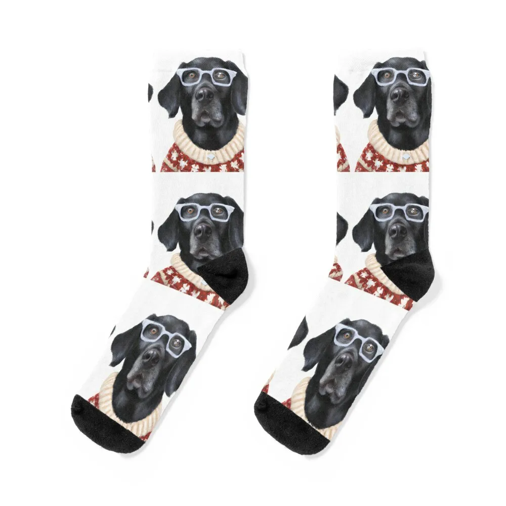 Black Lab Christmas, Black Labrador Christmas , Christmas Black Lab, Lab Christmas Gift Socks Set Calzini Di Lusso Uomo Donna
