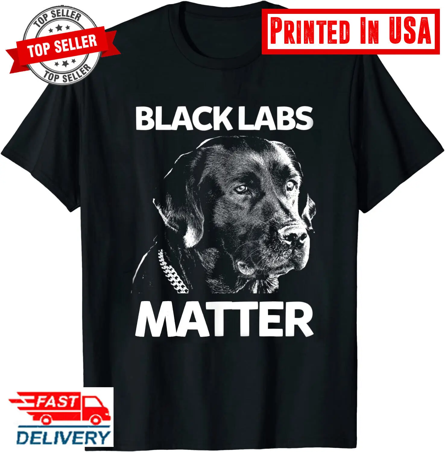 Divertente Black Labs Matter Tshirt Labrador T-Shirt