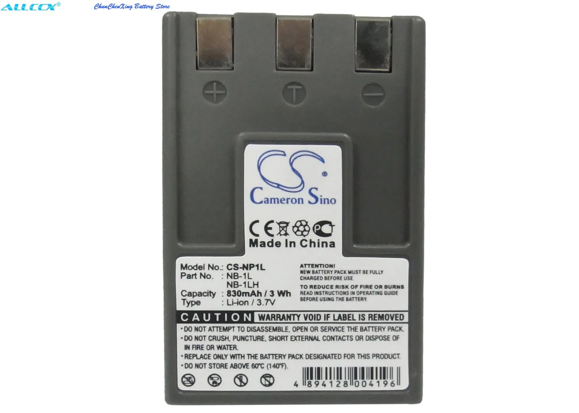 Batteria Orangeyu 830Mah Nb-1L Per Canon Digital Ixus 200A,Ixus 300,Ixus 300A,Ixus 320,Ixus 330,Ixus 400,Ixus 430,Ixus 500