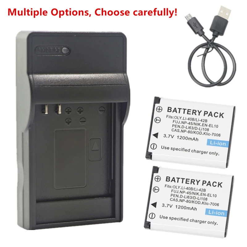 Li-40B Li-42B Batteria O Caricabatterie Per Olympus Stylus 550Wp 700 710 720Sw 725Sw 730 740 750 760 770Sw 780 790Sw 820 830 840 850Sw