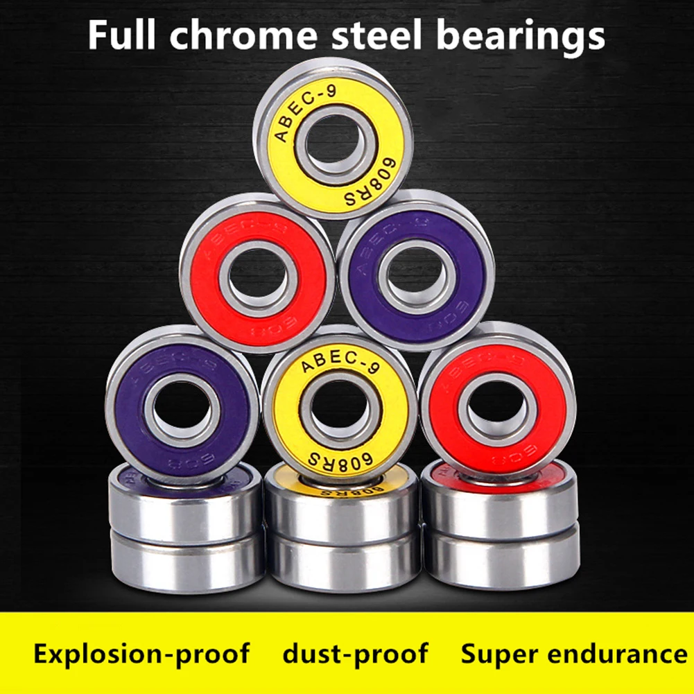 8X22X7Mm Skateboard Bearing Ball Roller Scooter Sealed Skate Skateboard Abec-7 / Abec-9 608 Blade Groove Pratiche Parti Di Scooter