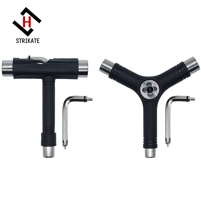 T-Tool Portatile Multifunzione All-In-One E Y-Tool Per Skateboard, Set Di Strumenti Per Skate All-In-One Di 2 Pcak
