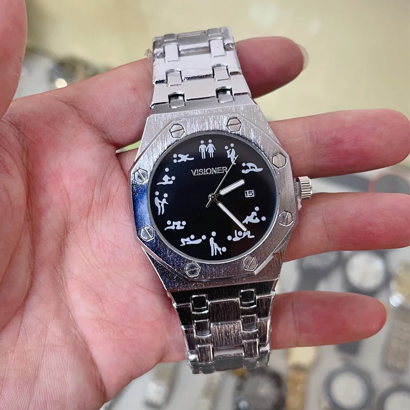 Orologio Al Quarzo Per Affari Bilance Da Bar Maschili Modello Di Sole Letterale 30M Impermeabile Design Minimalista Cinturino In Acciaio Bilancia Post
