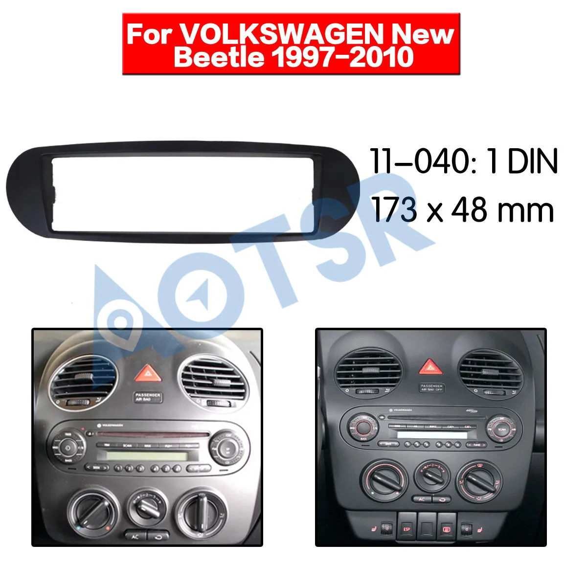 Fascia Per Telaio Autoradio Per Volkswagen New Beetle 1997-2010 Installazione Car Dvd Audio Frame Adapter Player Frame