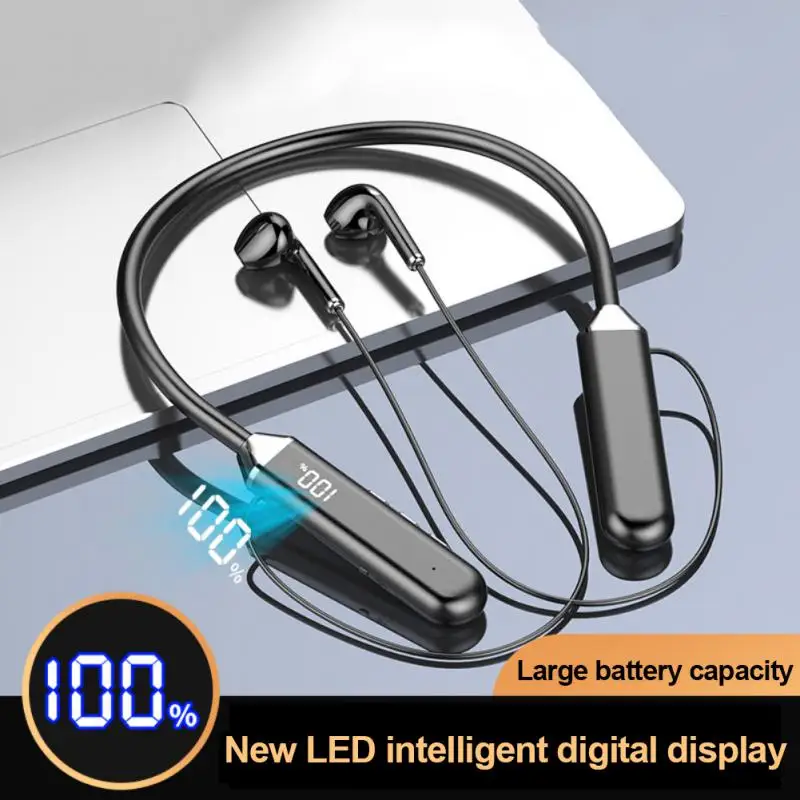 G-01 Neck Wireless Bluetooth 5.2 Headset Power Display Ultra Long Standby In Ear Sport Cuffie Impermeabili Auricolari Magnetici