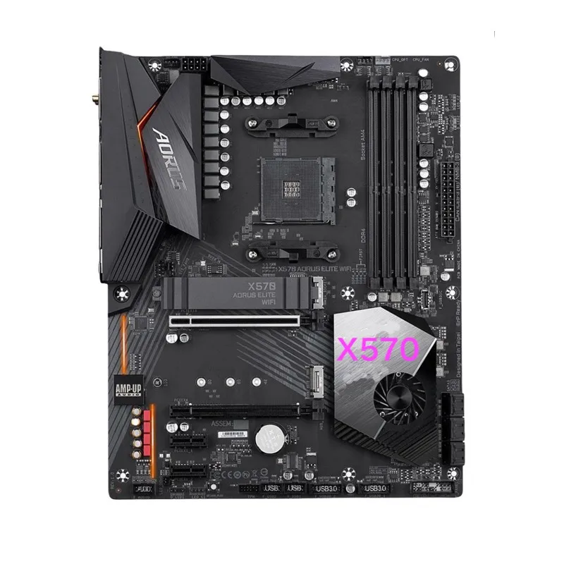 Adatto Per Scheda Madre Gigabyte X570 Aorus Elite Wifi Am4 Ddr4 Atx X570 Scheda Madre Testata Al 100% Ok Completamente Funzionante