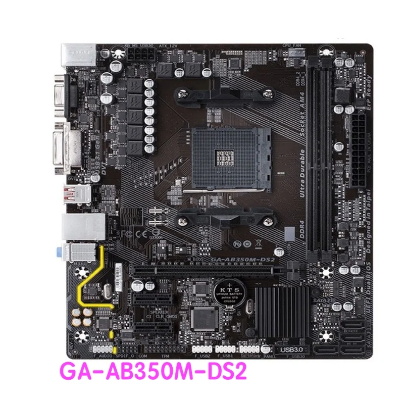 Adatto Per Scheda Madre Gigabyte Ga-Ab350M-Ds2 Ab350M Ds2 Am4 Scheda Madre Ddr4 Testata Al 100% Ok Completamente Funzionante