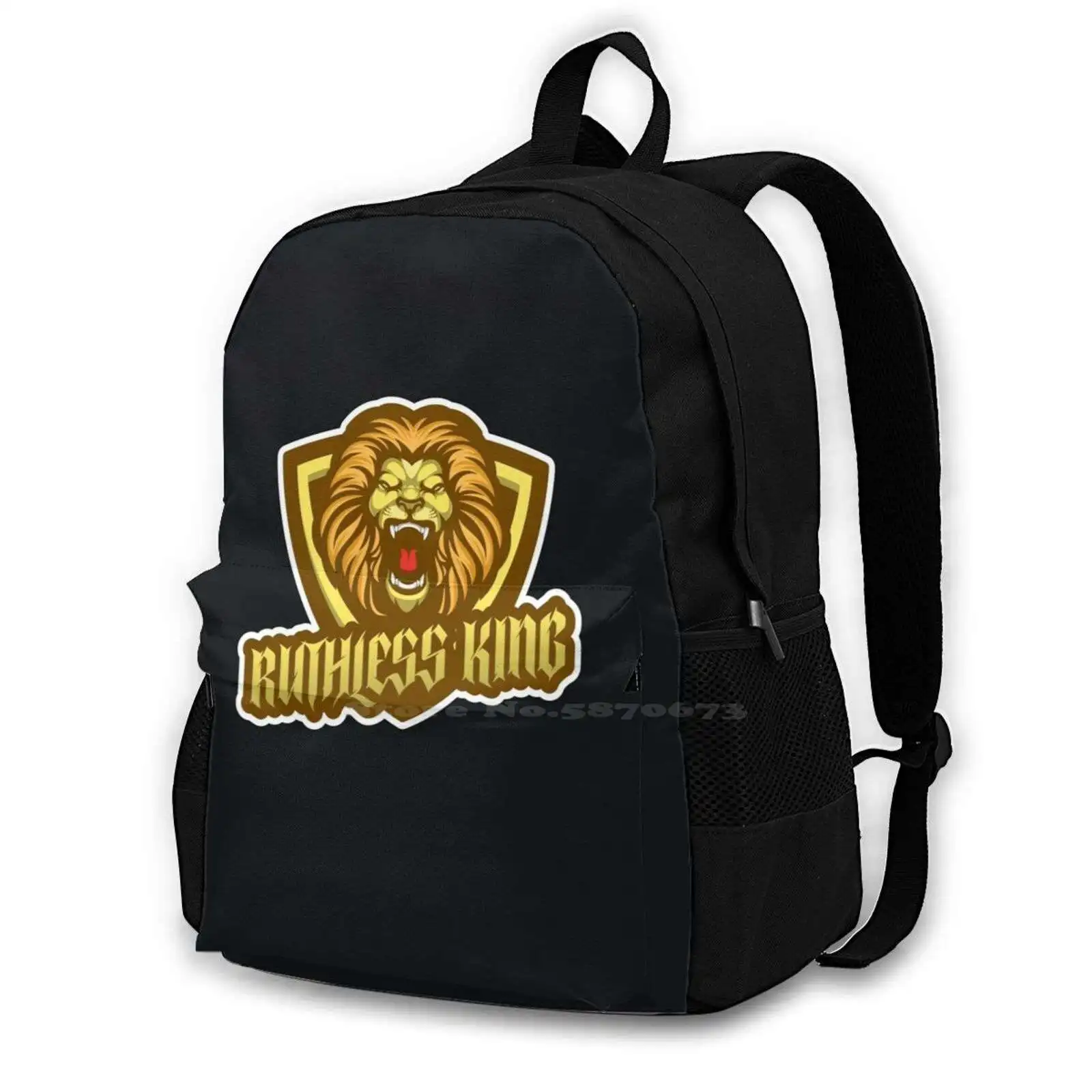 Tacky King Raging Lion Travel Laptop Bagpack Fashion Bags Lion Cat Animal Wild Big Africa African India Indian Asiatic