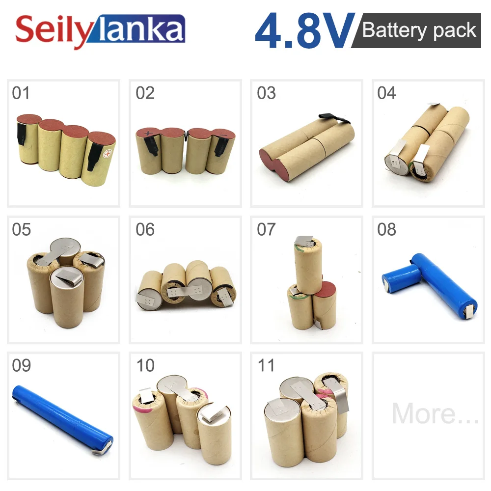 J 3000 Mah 4.8V Ni Mh Battery Pack Per Meister Mestiere Novopress Parkside Paslode Powerhand Powerline Practus Pro Lavoro Sumec