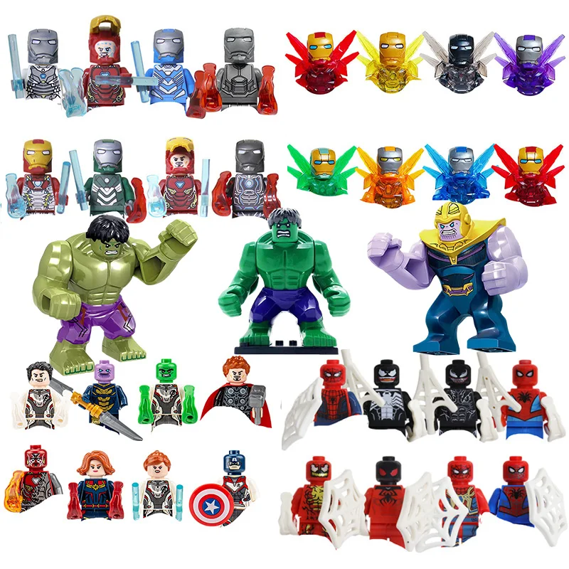 Marvel Superhero Mini Building Block Steel Spider Man Statue Toy, Bambola Decorativa, Building Block Assemblato, Regalo Di Compleanno