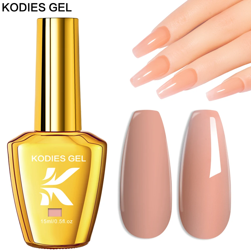 Kodies Gel 15Ml Nude Gel Nails Polish Semi Permanente Uv/Led Cremoso Beige Soak Off Manicure Nails Art Gel Vernice Corea Lacca
