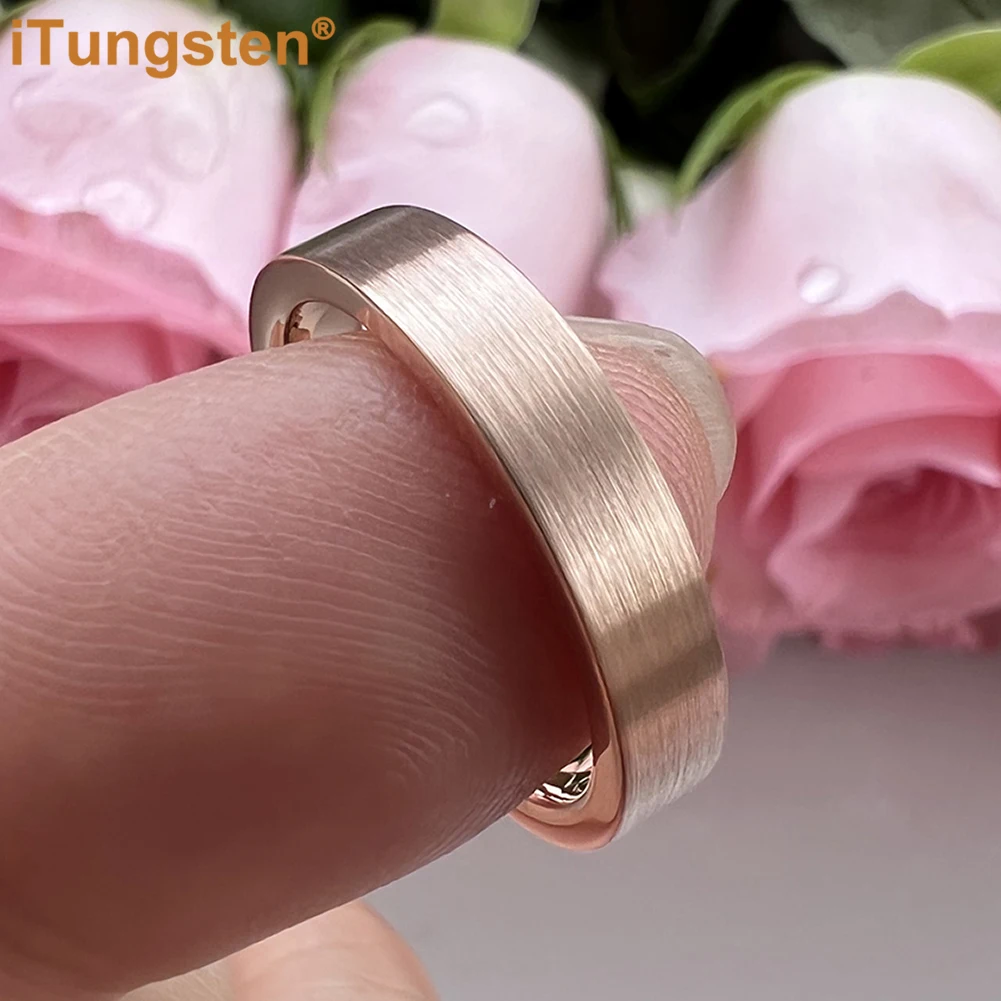 Dropshipping Itungsten 4Mm Women Wedding Band Anello In Carburo Di Tungsteno Gioielli Di Moda Inciso Al Laser Comfort Fit