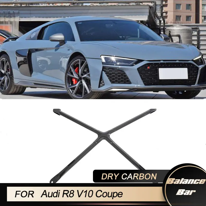 Auto Anteriore Motore Interno Cofano Bay Strut Brace Bar Carbonio Secco Per Audi R8 V10 Coupe 2022 2023 Racing Modificato Balance Bar