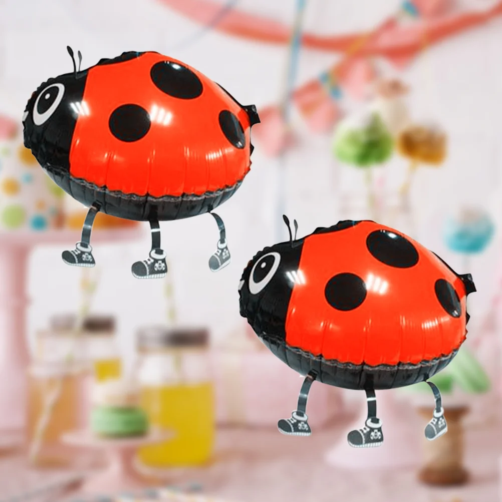 2 Pcs Walking Pet Balloons Red Animal Air Walkers Giocattoli Per Bambini Foil Helium Household Kids