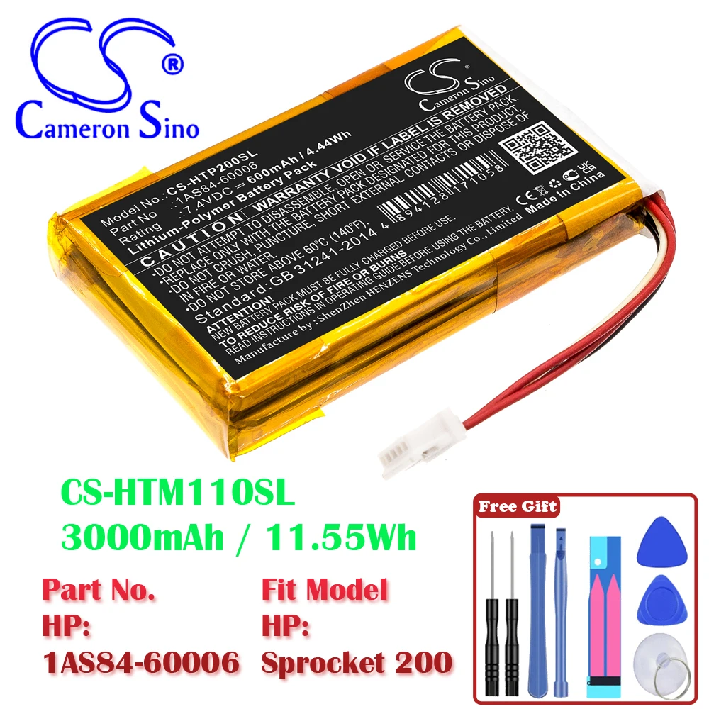 Stampante Fotografica 600Mah / 4.44Wh Batteria Per Codice Hp Muslimfit Modello Hp Pignone 200 Colore Nero Volt 7.40V