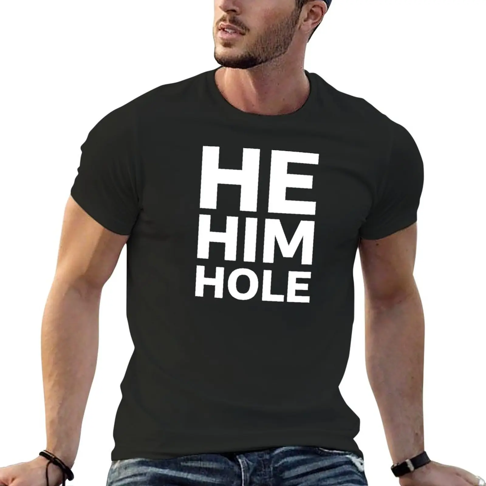 Lui Him Hole T-Shirt T Shirt Uomo Tee Shirt Camicetta Maglietta Vintage Magliette Pesanti Per Uomo