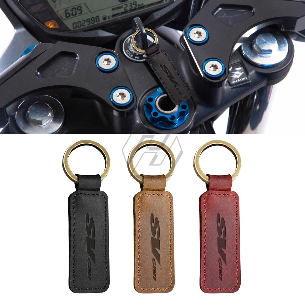 Moto Portachiavi Chiave Della Pelle Bovina Anello Di Caso Per Suzuki Sv650 Sv 650 Sv650X Sv650S Chiave