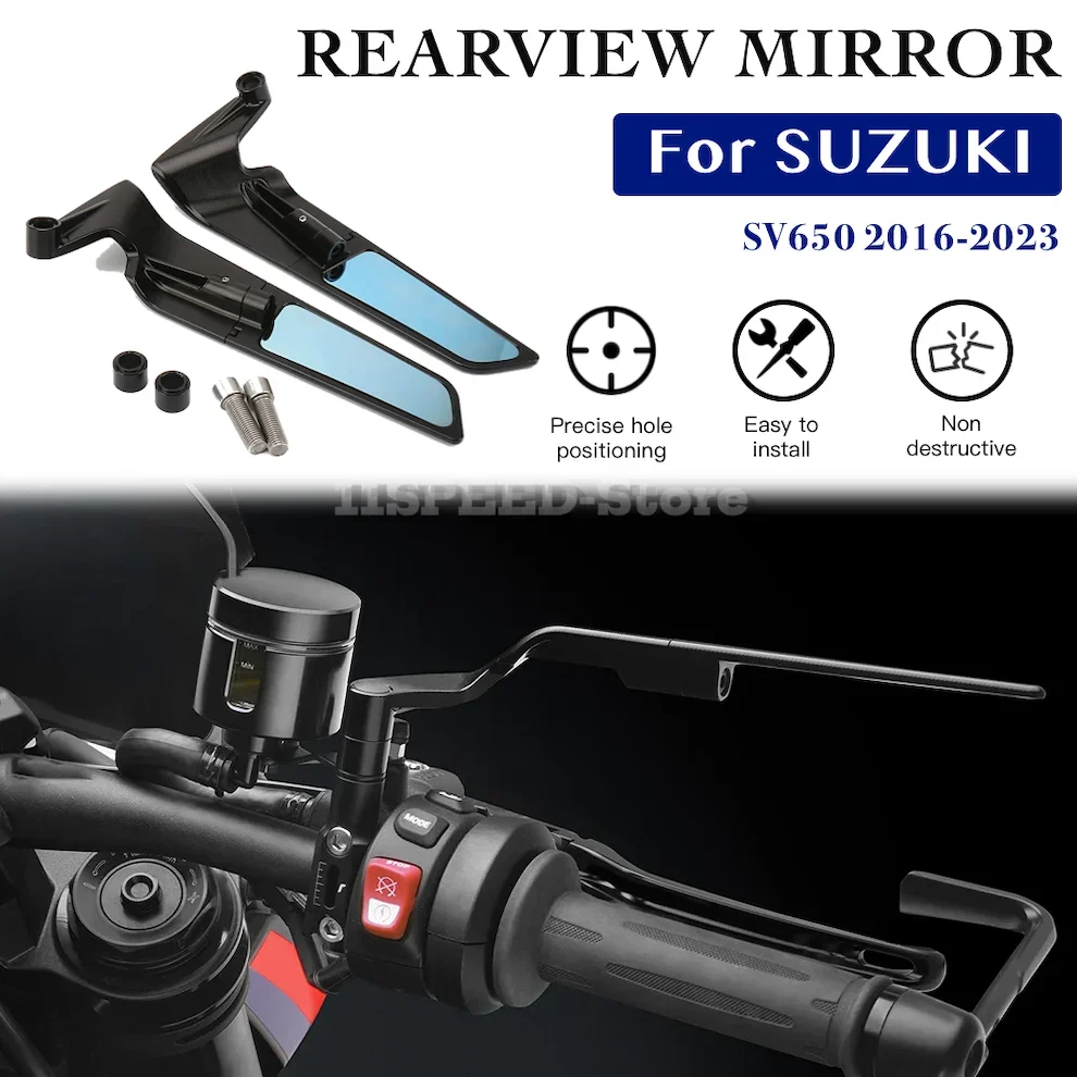 Per Suzuki Sv650 Accessori Specchi Stealth Sv 650 Specchietto Retrovisore Regolabile Winglet Per Suzuki Sv650 Sv 650 Parti 2016 - 2023