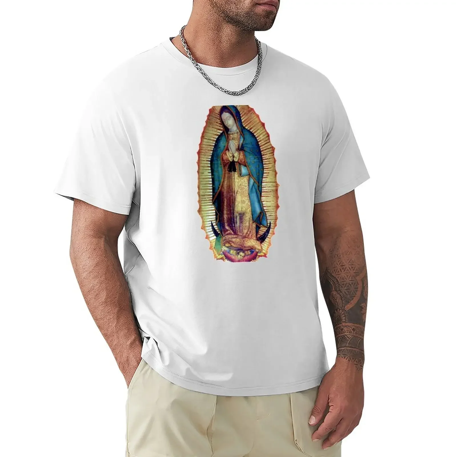 Nostra Signora Di Guadalupe Virgen Maria Tilma 118 T-Shirt Sweat Cute Top Magliette Pesanti Per Uomo