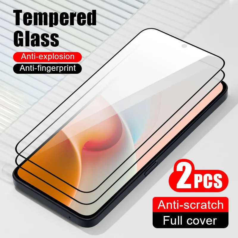 2 Pezzi Flim In Vetro Temperato Per Redmi 13C Note 12 Turbo 12 Discovery 12 Pro Speed 12 13 Pro Plus 13R Pro 12S 12 T Pro Full Cover