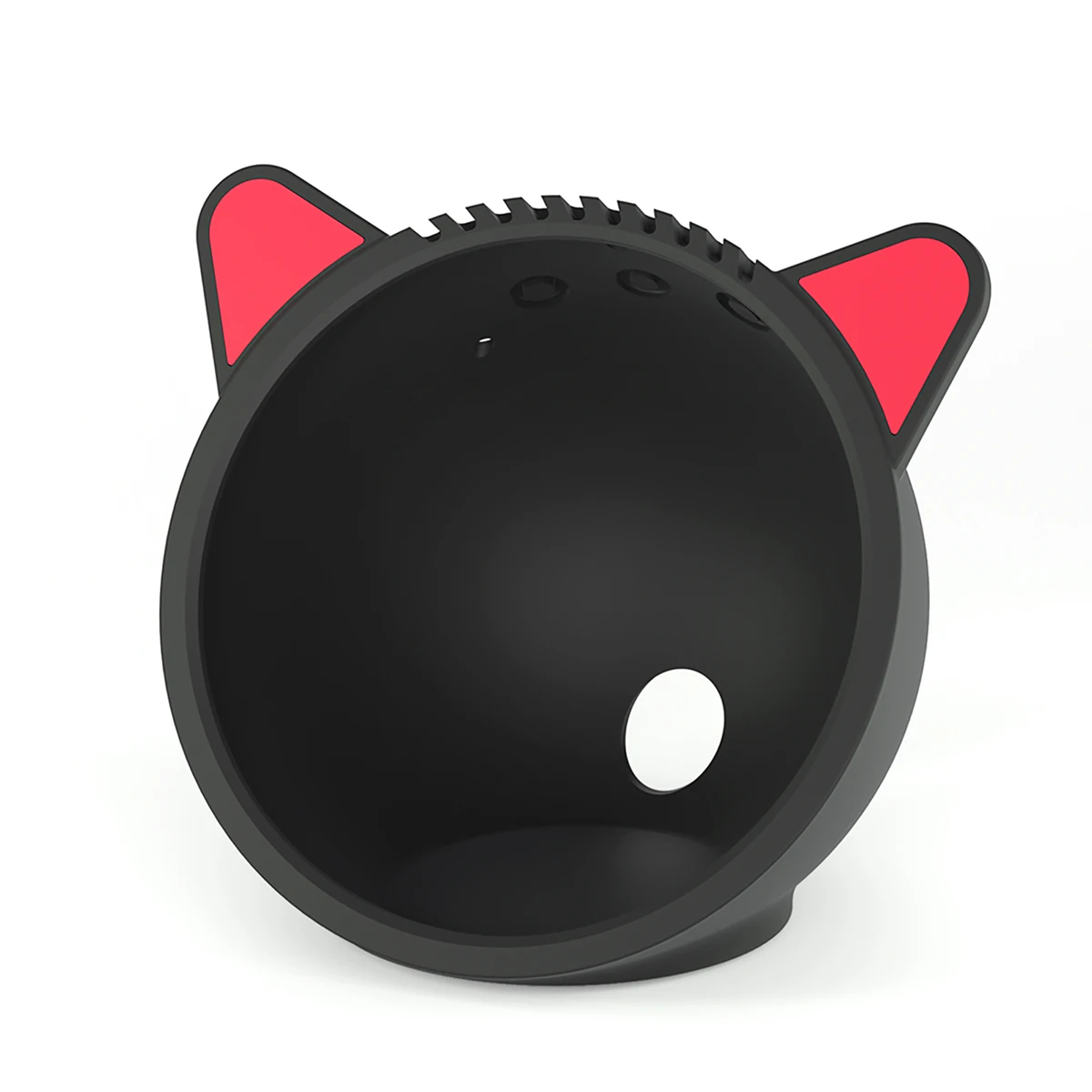 Custodia Echo Pop Con Simpatiche Orecchie Di Coniglio Custodia In Silicone Alexa Echo Pop Custodia Protettiva Antipolvere Antigraffio Nero Bianco Viol
