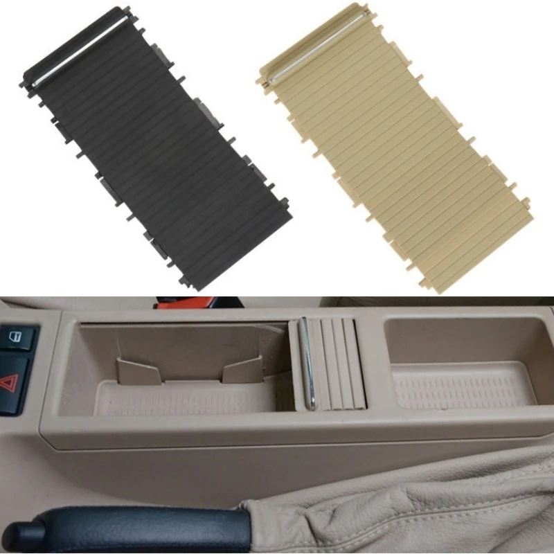 Car Rear Center Console Roller Blind Cover Water Cup Holder Pull Curtain Central Beverage Cup Cover Per Bmw Serie 3 E46 98-05