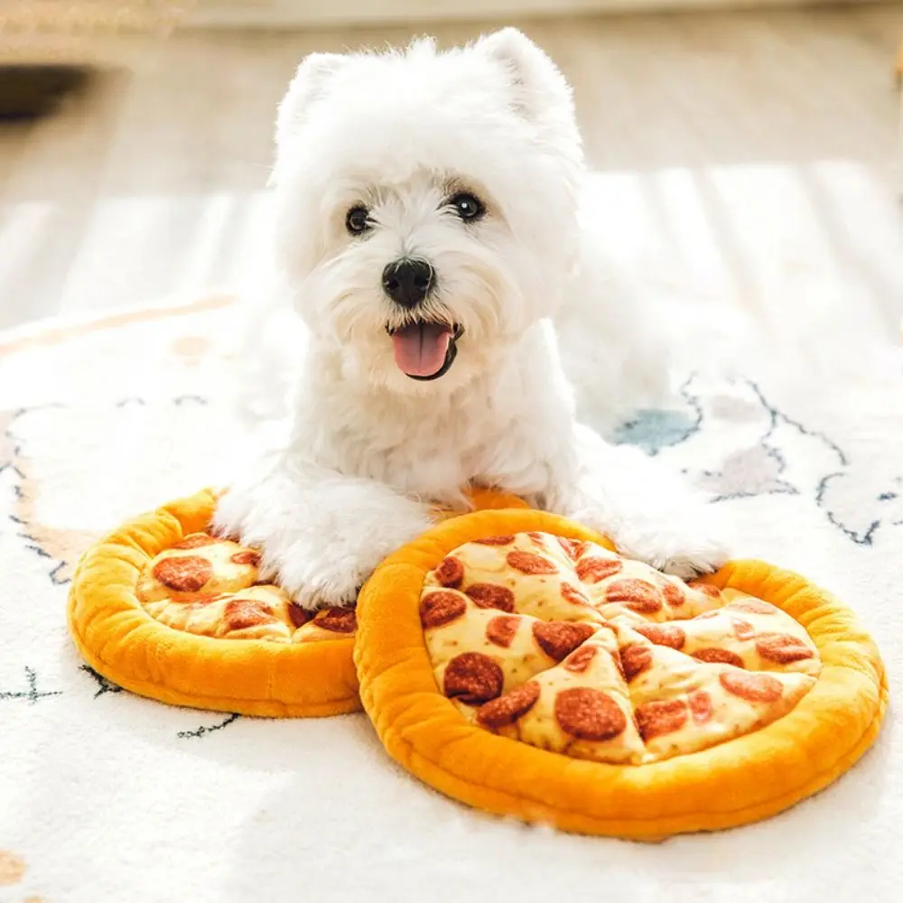 Simulazione Cane Sniffing Sound Paper Toy Forma Di Pizza Cane Resistente Al Morso Giocattolo Da Masticare Peluche Giocattoli Per Macinare I Denti Del 