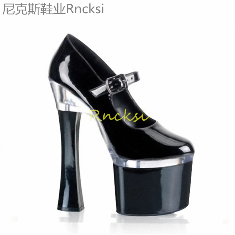 20Cm Patent Leather Shoes New Spring Wedding Shoes Joker Nude High Heels Heel Sexy
