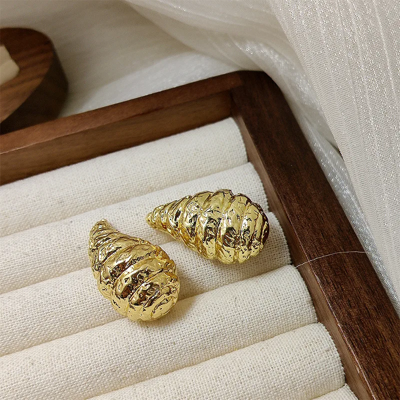Orecchini Pendenti In Metallo Con Croissant Irregolari Con Struttura A Vite Vintage Per Le Donne Accessori Per Orecchini A Goccia D'Acqua Geometrici D