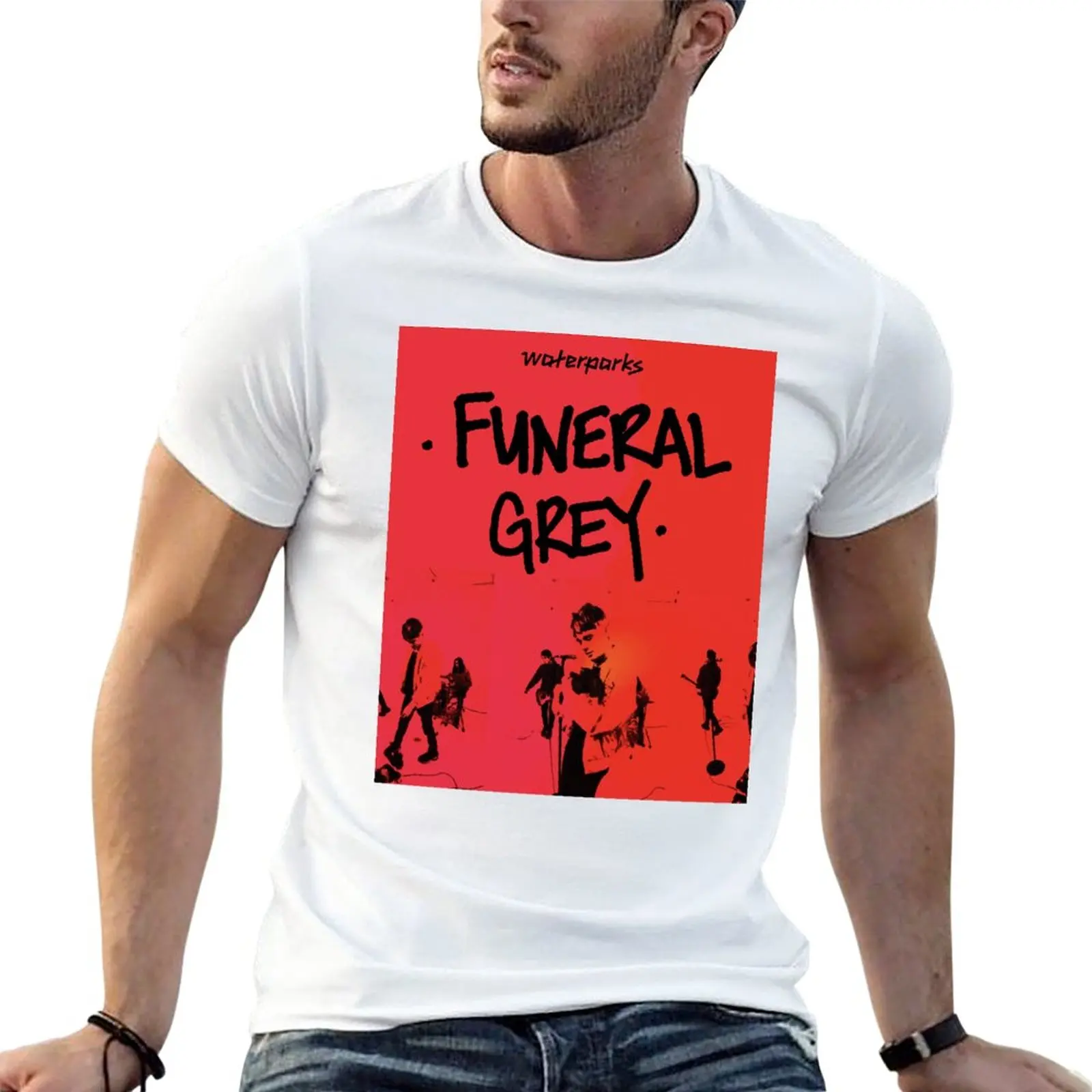 Funeral Grey Waterparks - Waterparks Design - Awsten Knight - Funeral Grey T-Shirt Vestiti Carini Magliette Da Uomo Casual Elegante