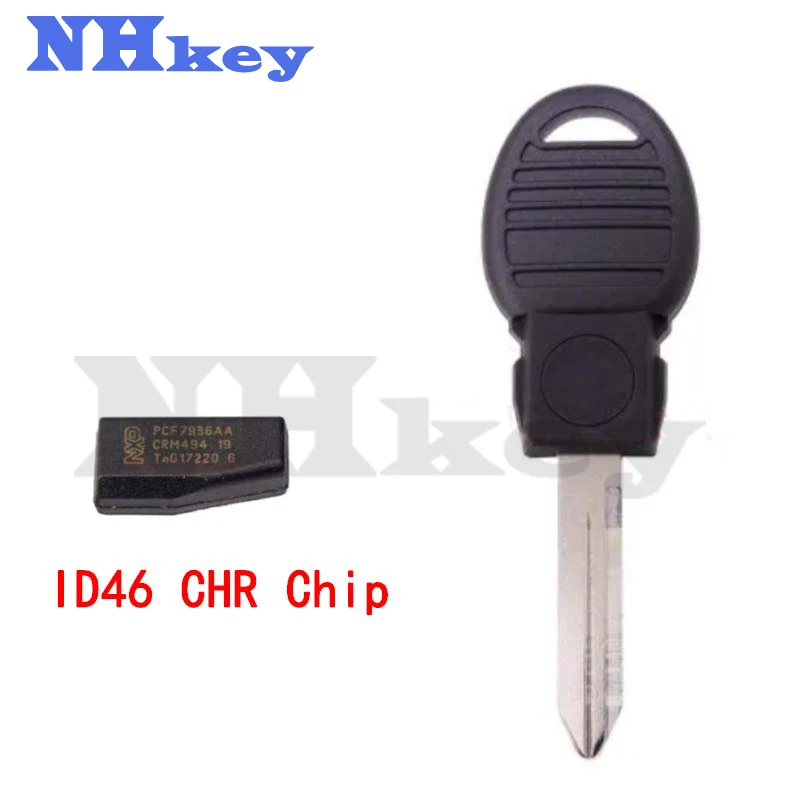 Nhkey Per Chrysler Dodge Jeep 2008-2019 Y170 Transponder Key / Nxp Id46 Chr Chip / Cy24