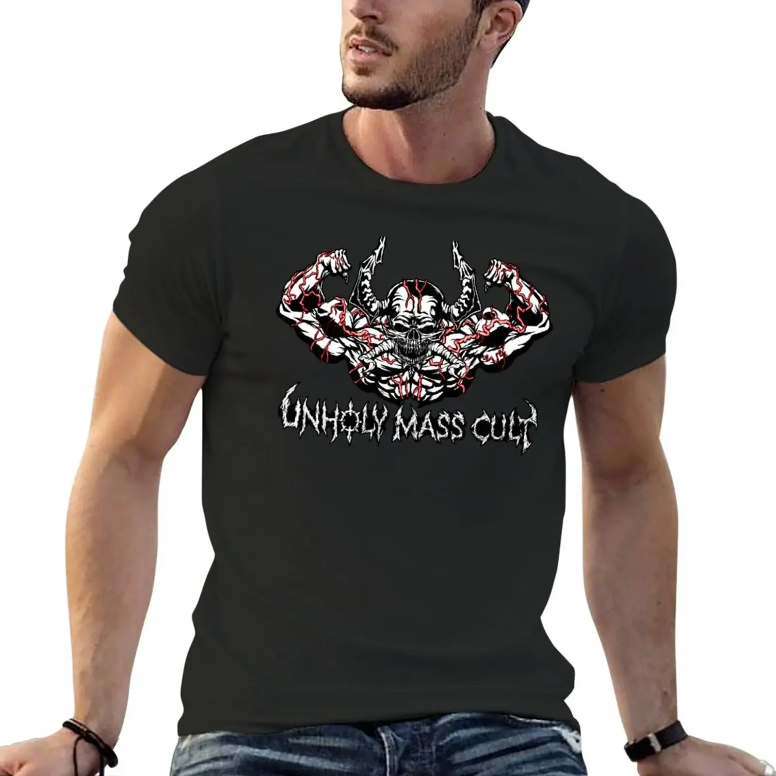 Unholy Mass Cult-Shirt Ufficiale Abbigliamento Hippie Abbigliamento Estetico Abbigliamento Anime Magliette Per Uomo Graphic
