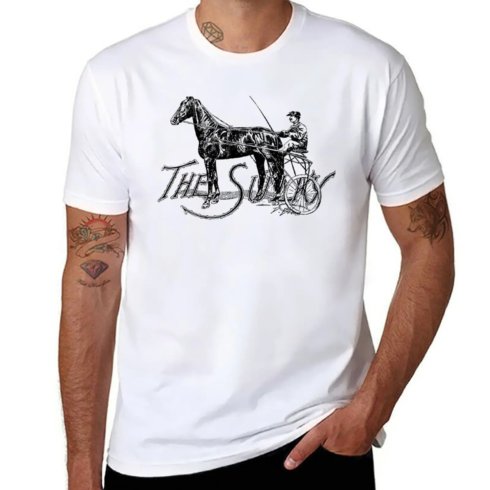 Novità The Sulky - Vintage Horse Racing T-Shirt Magliette Personalizzate Mens Graphic T-Shirt Pack