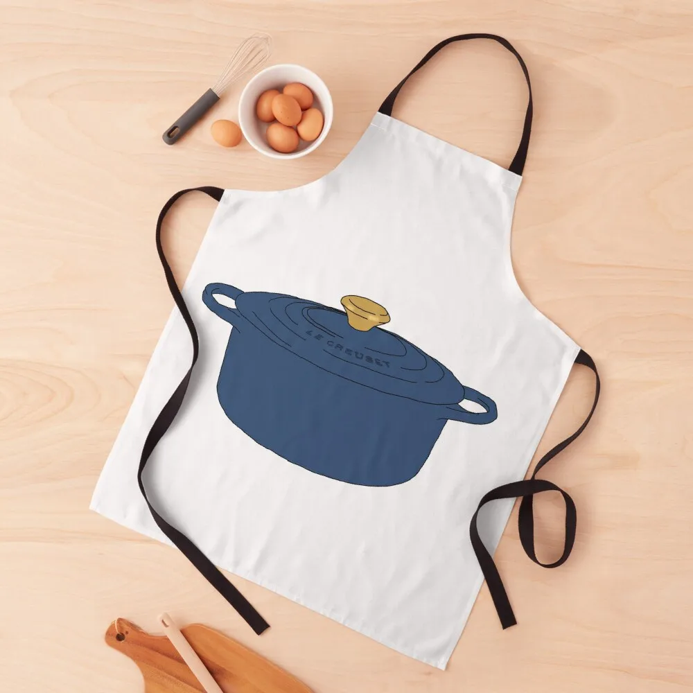 Le Creuset Dutch Oven Blue Sticker Grembiule Grembiule Da Cuoco Grembiule Da Barista