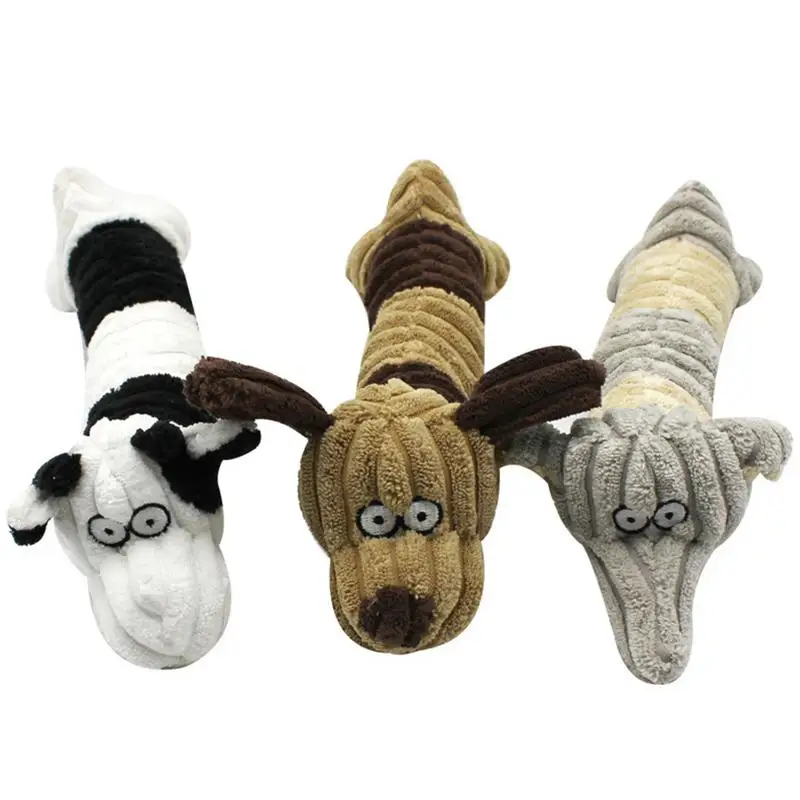 Squeaky Dog Toy Interactive Pet Chew Dentizione Peluche Universal Puppy Playtime Grinding Chew Indistruttibile Squeaky Dog Gift