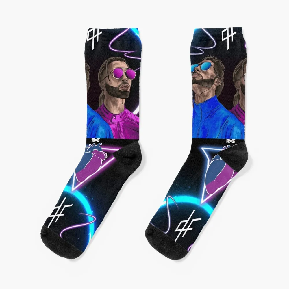 Nl-Df Coeur Et Tete Dans L'Espace Socks Snow Cute Cycling Boy Child Socks Women'S