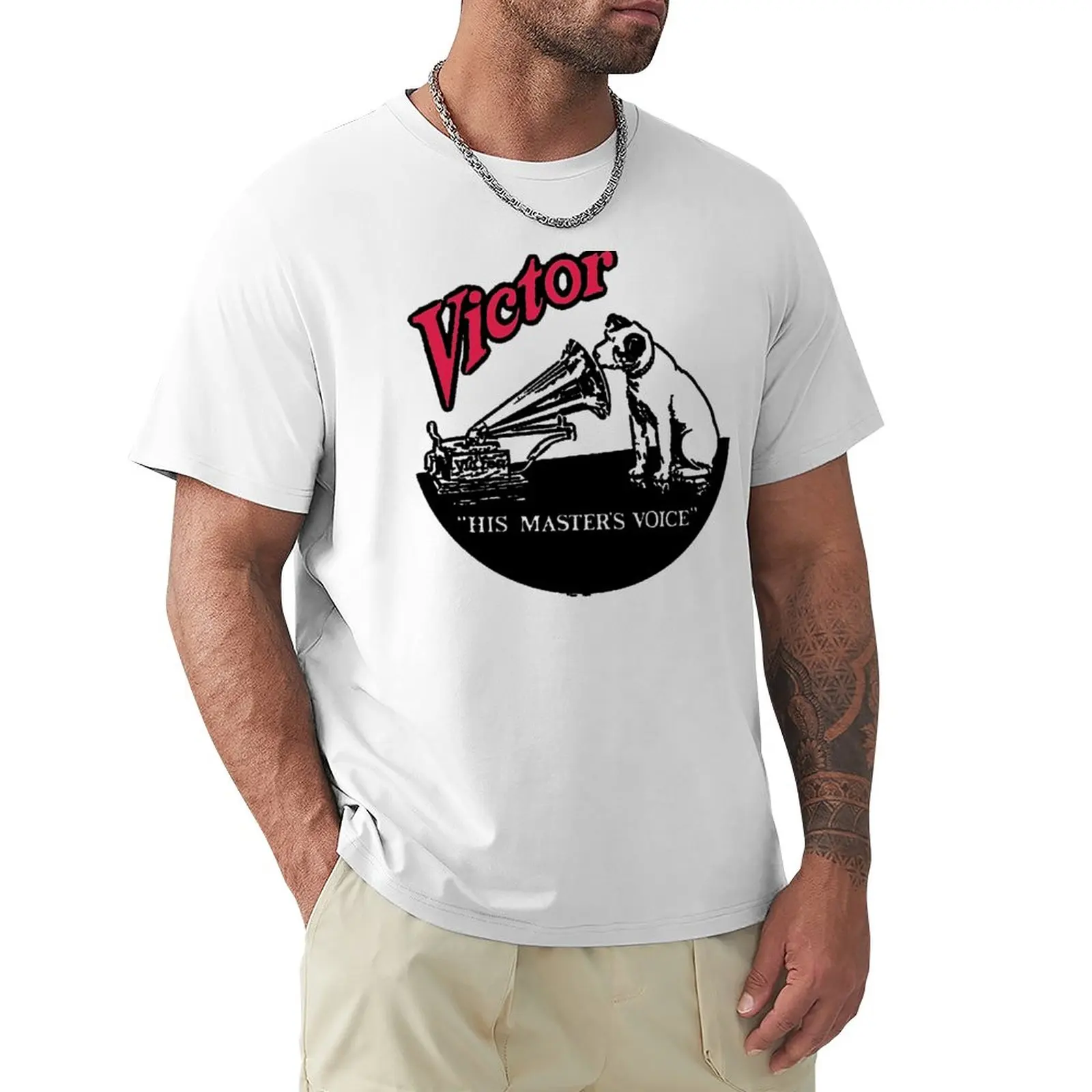 Victor His Master Voice T-Shirt Cute Clothes Heavyweights Mens T-Shirt Pack