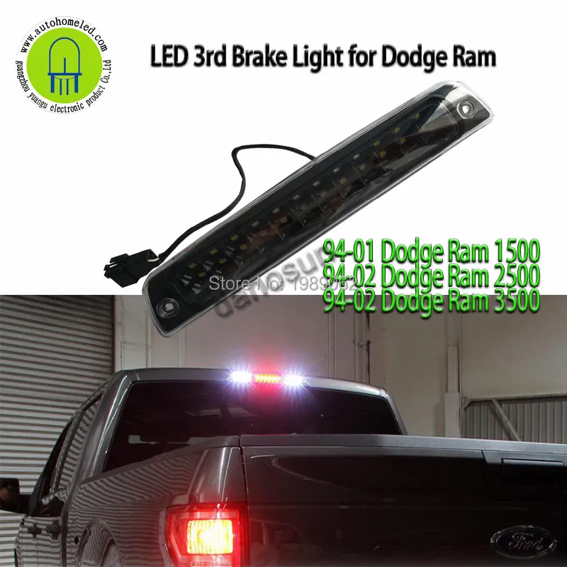 Per 94-01 Dodge Ram 1500 94-02 Pickup Dodge Ram 2500 94-02 Dodge Ram 3500 2 File Led Terza Terza Barra Della Luce Del Freno Di Coda
