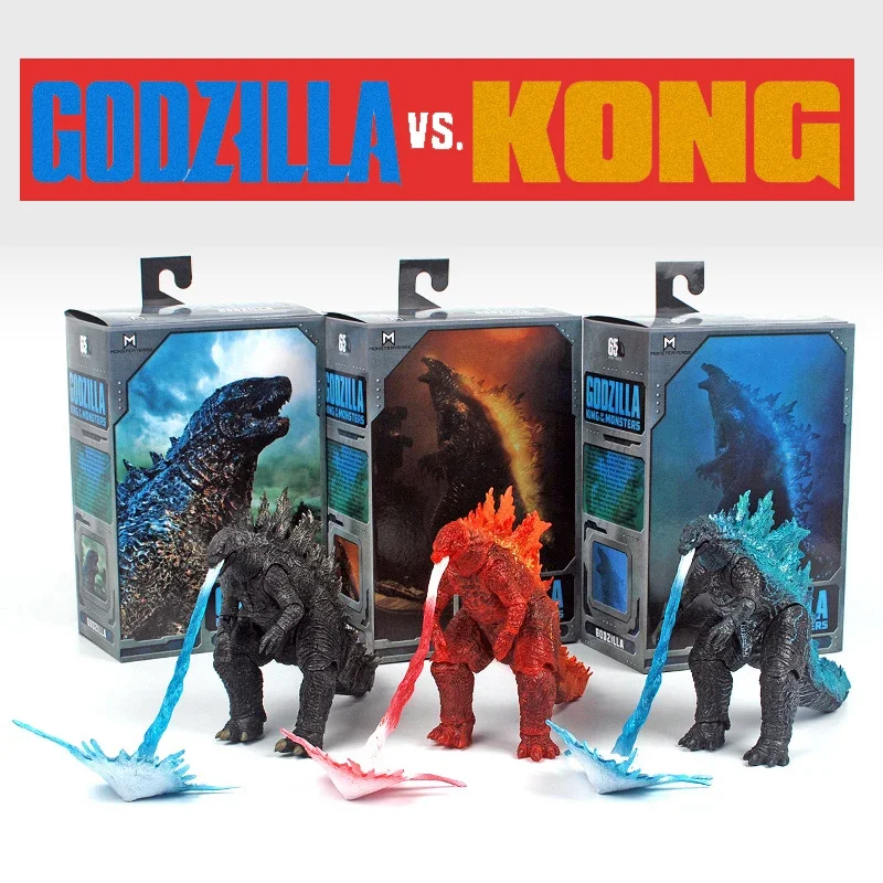 Godzilla King Kong Action Figure Movie Model King Of The Monsters 16Cm Pvc Dinosaur Doll Shm Monster Nuclear Jet Giocattoli Per Bambini
