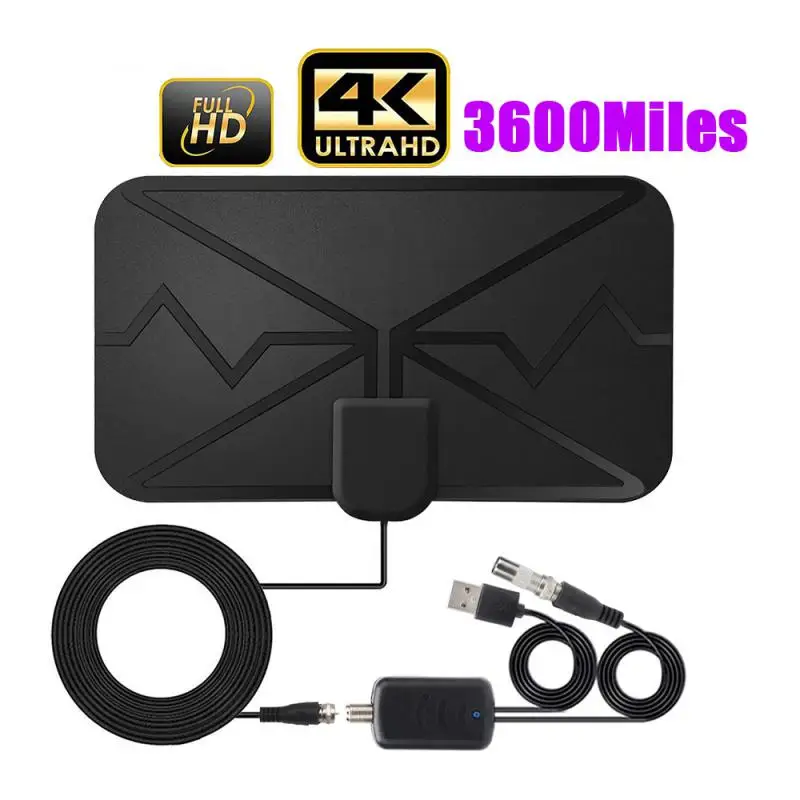 Miles Smart Tv Antenna 4K 25Db Digital Dvb-T2 1080P Antenna Con Amplificatore Booster Per Camper Barca Fuori Campeggio