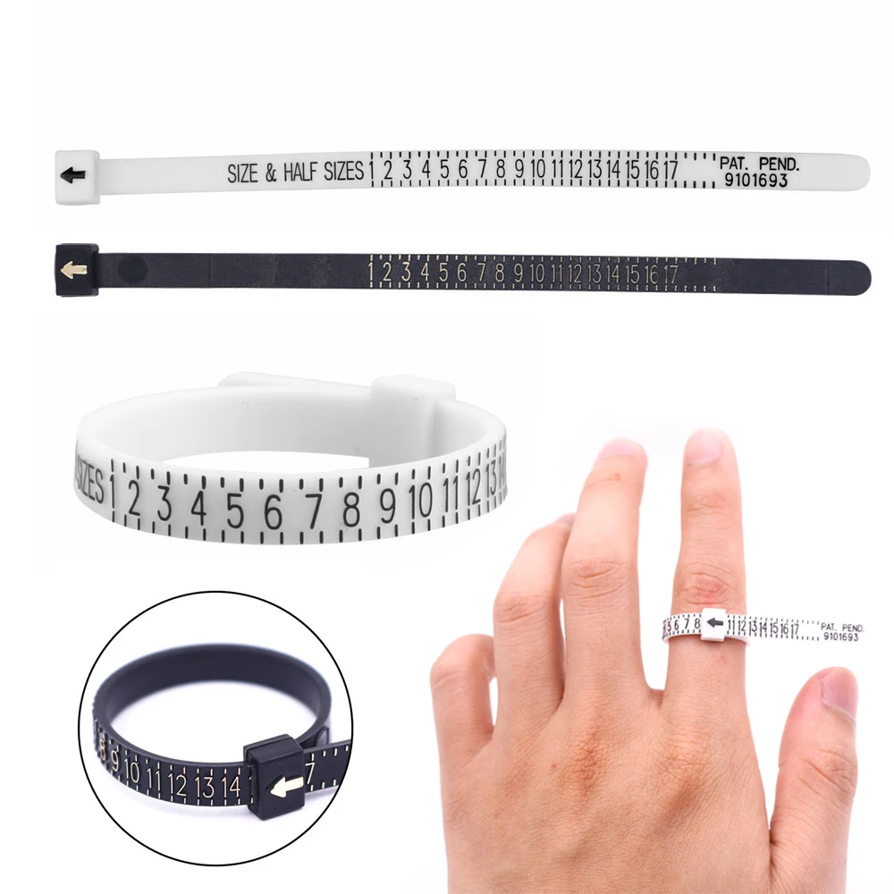 Ring Sizer Uk/Us/Eu/Jp Ufficiale Britannico/Americano Dito Riutilizzabile E Leggero Bel Misuratore Misura Misura Uomini E Donne Taglie A-Z