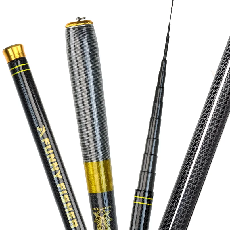 Canne Da Pesca Telescopiche Josby Carp Stream Hand Super Light Hard High Carbon Fiber Pole Palo D'Acqua Dolce