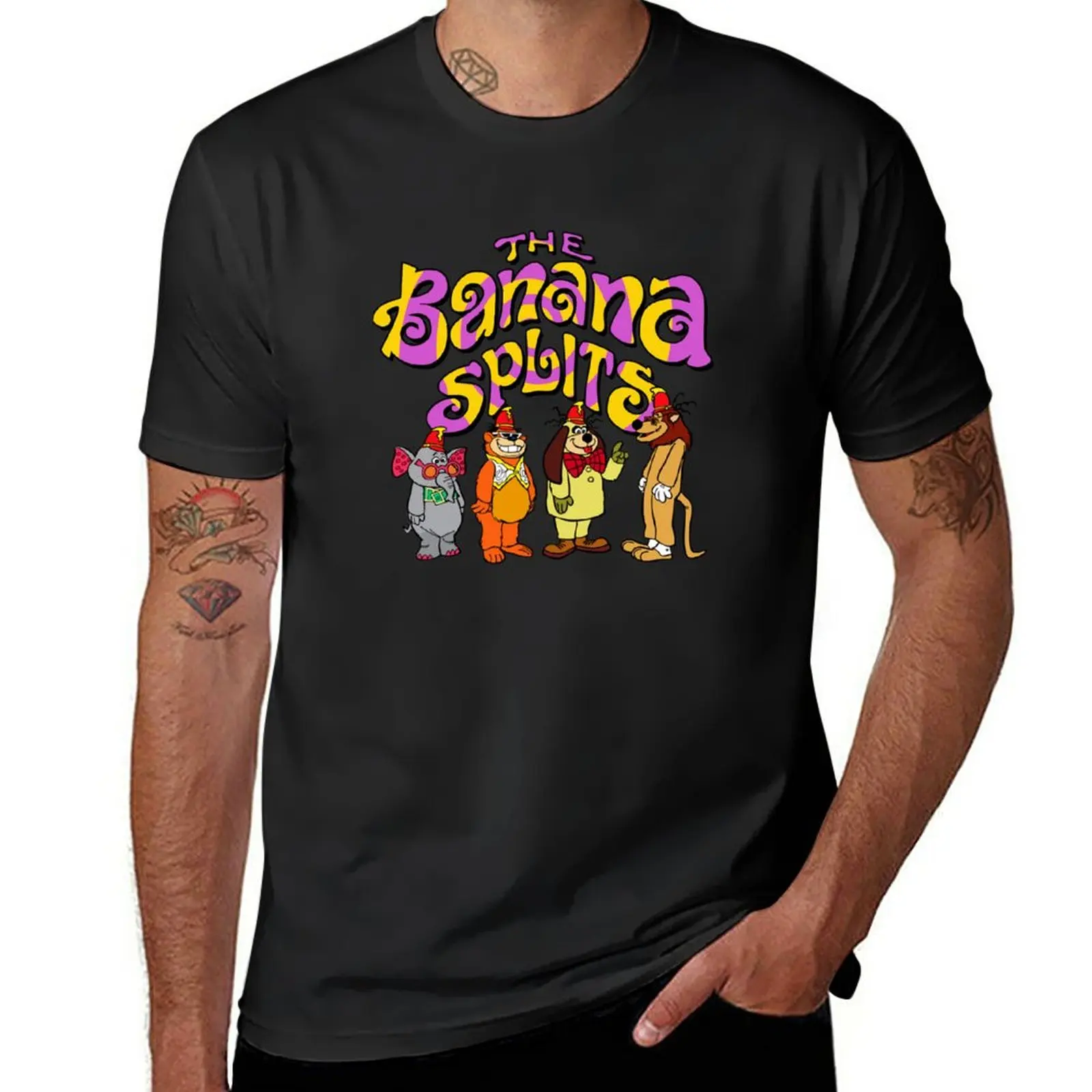 Banana Split T-Shirt Abbigliamento Vintage Customs Design Your Own Boys Animal Print Mens Graphic T-Shirt Pack