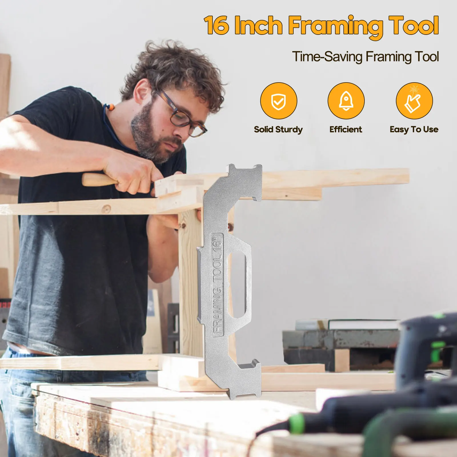 16 Pollici On-Center Stud Layout Framing Tools 100% Fusione Di Alluminio Spaziatura Premium Wall Stud Misurazione Di Precisione Jig Framing Wall